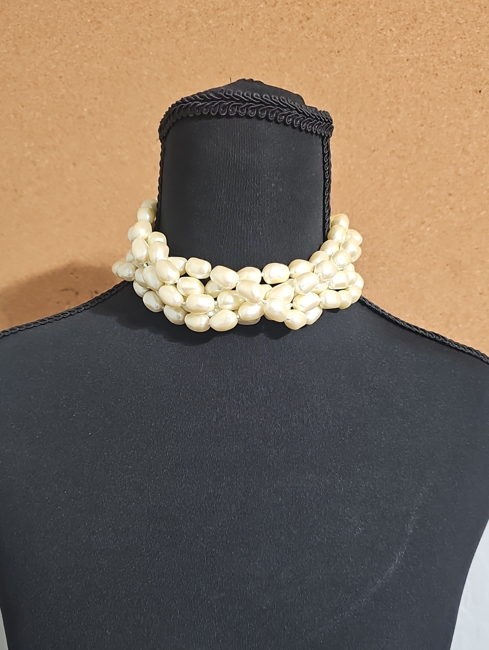 Carolee Ivory Multi-Strand Pearl Choker Necklace